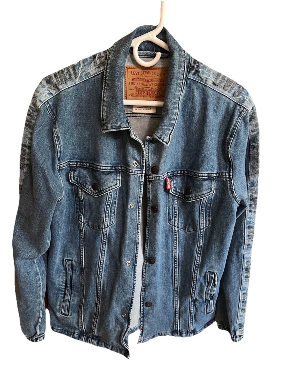 Levi’s Premium Big E Logo Tape Cotton Coach Jacket 57850‑0000 Size M VGC